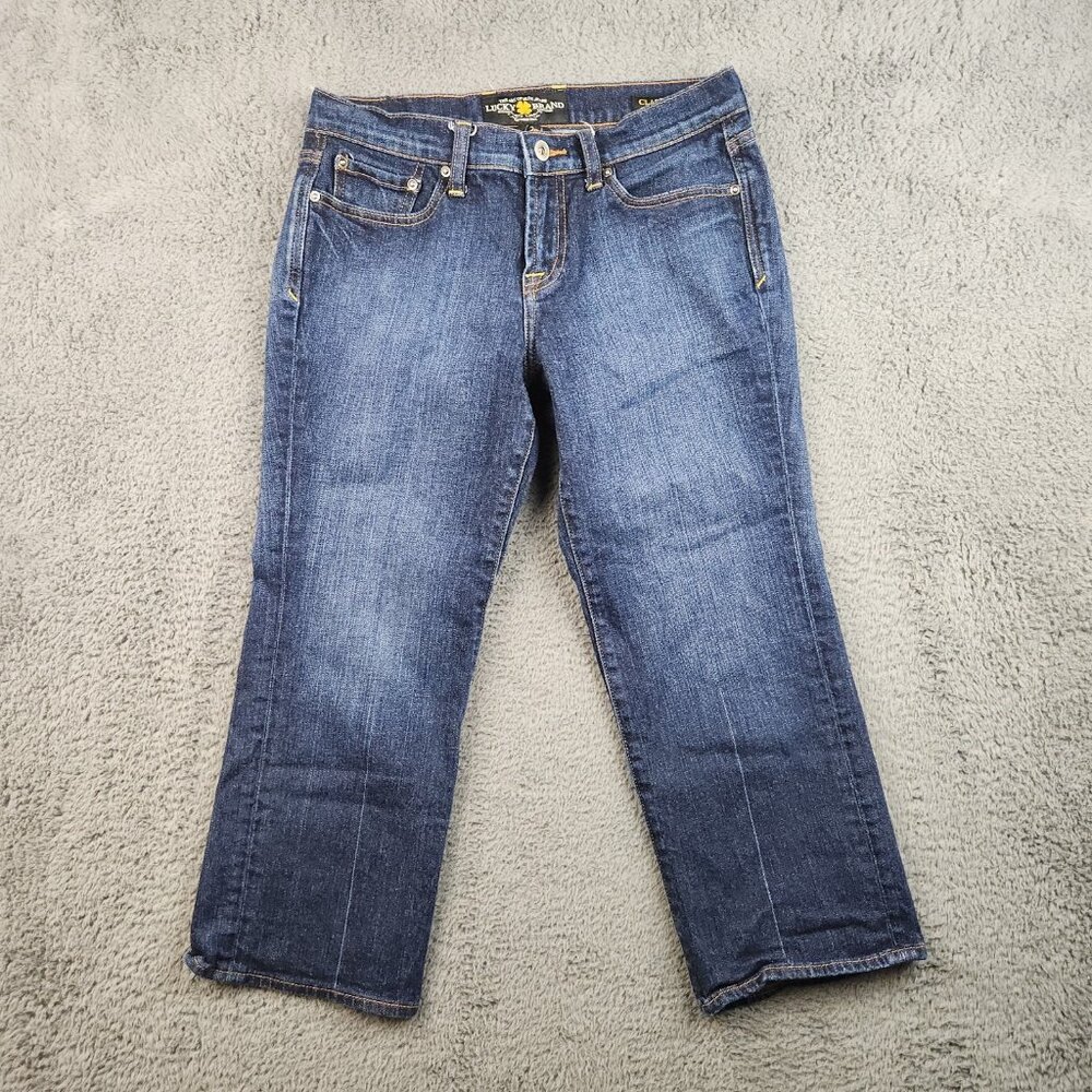 Lucky Brand Crop Bootcut‎ Jeans Women's 6/28 Low Rise Blue Denim Stretch Casual